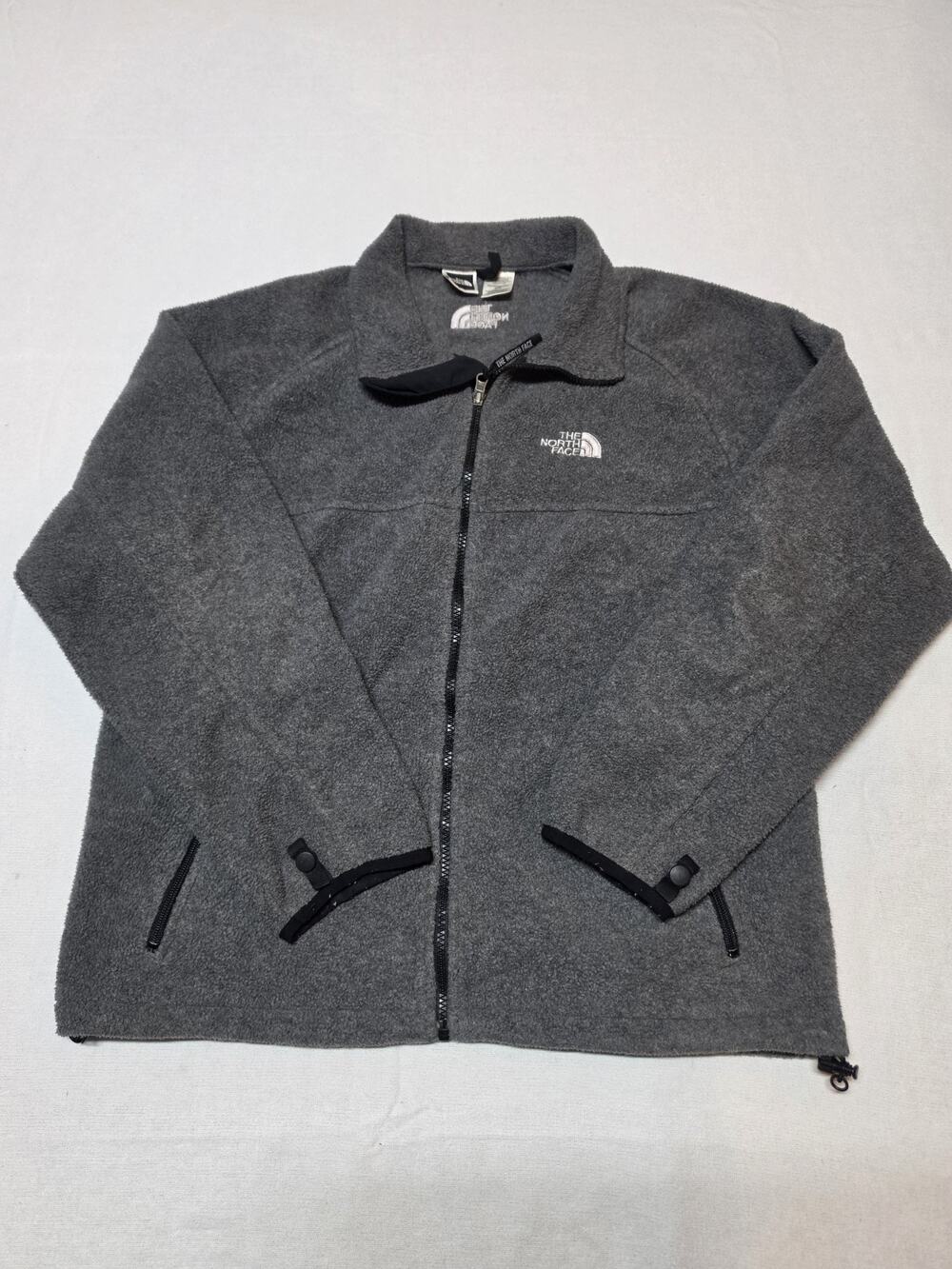 The North Face Grey Fleece Mens Jack Size M